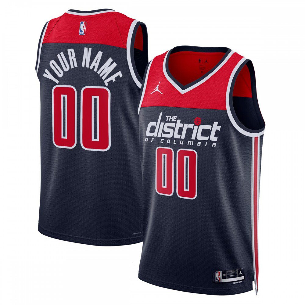 Washington Wizards Jordan Brand Unisex 2022/23 Swingman Custom Jersey - Statement Edition - Navy-Pro Kit Vault | Brand New 26/27 Sports Jerseys